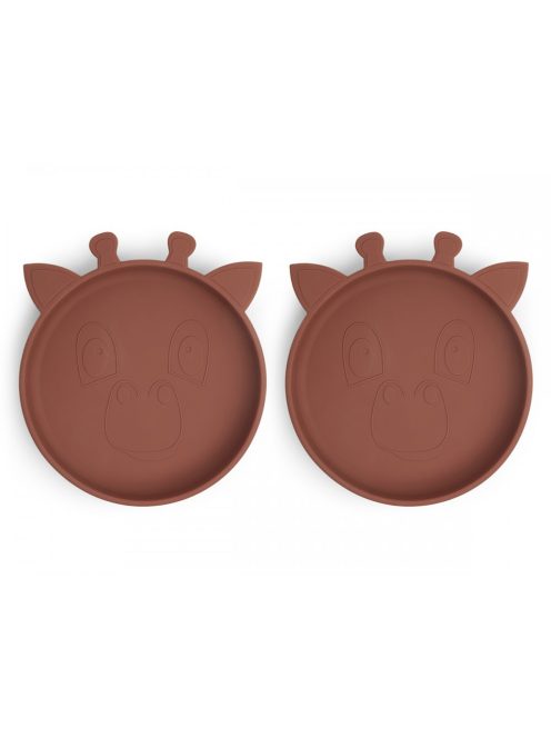 NUUROO szilikon lapostányér 2db- Mahagóni