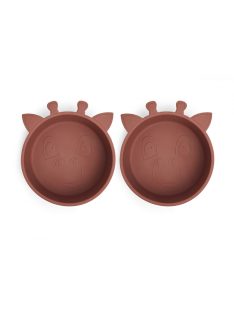 NUUROO szilikon mélytányér 2db-  Mahagóni