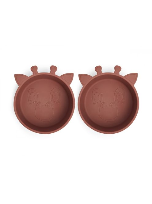 NUUROO szilikon mélytányér 2db-  Mahagóni