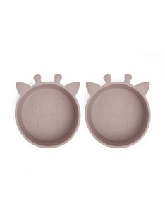 NUUROO szilikon mélytányér 2db- rózsa