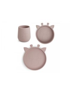 NUUROO 3dbos étkészlet - pasztell rózsa zsiráf