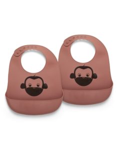 NUUROO Alfie szilikon előke 2db-os  - Mahagoni -