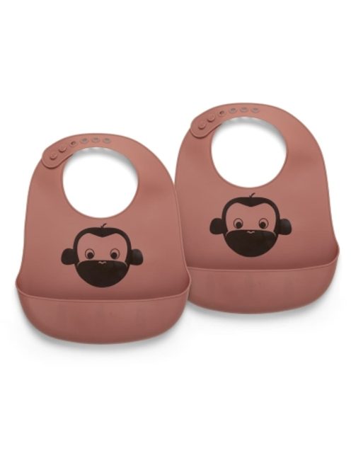 NUUROO Alfie szilikon előke 2db-os  - Mahagoni -