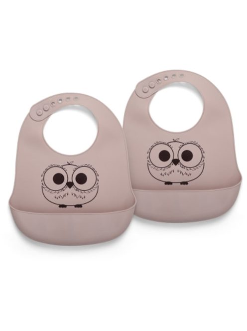 NUUROO Alfie szilikon előke 2db-os  - Rózsa -