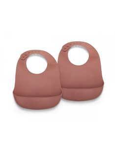 NUUROO szilikon előke - 2 darabos- Mahagóni