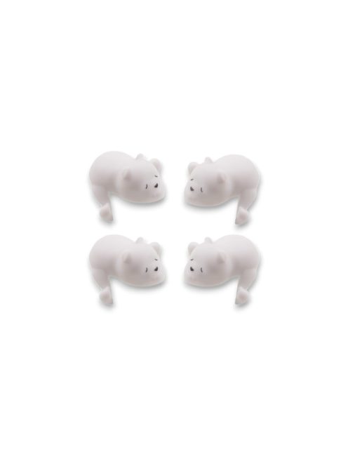 NUUROO Szilikon macis élvédő 4db-  fehér