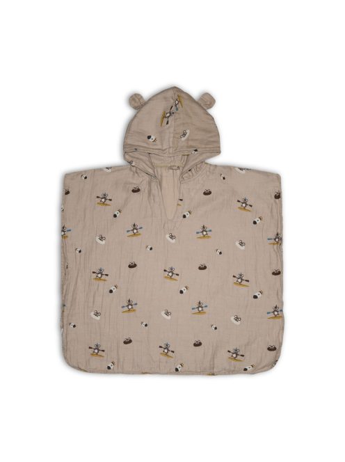 Nuuroo Flor muszlin poncsó - Beige surfer