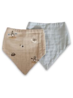   Nuuroo – Villads muszlin nyálkendő 2db-os-Szörfös/Poros kék