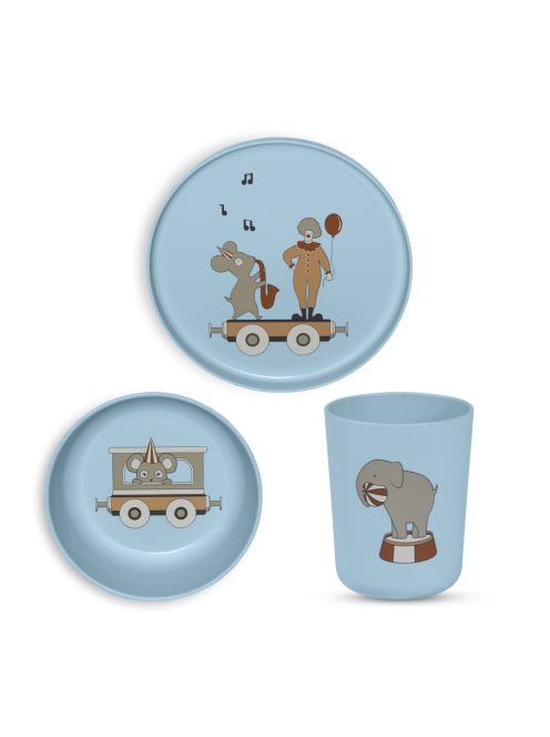 Nuuroo Milas PLA étkészlet 3 darabos - Dusty Blue